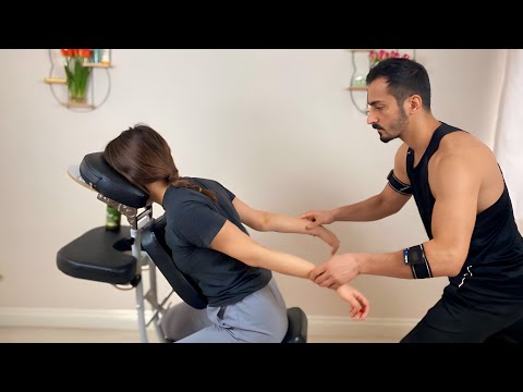 ASMR MASSAGE FEMALE - NECK,SHOULDER,ARM AND PALM