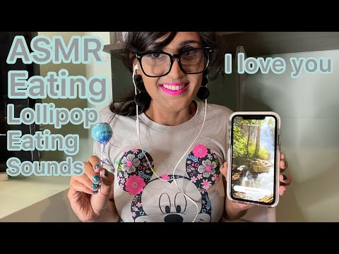 ASMR Eating Lolipop Whisper ♡ [ While Listening to Calms Meditation Sounds]♡