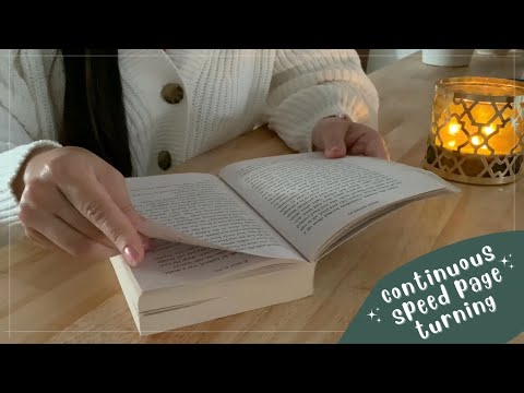 ASMR | paperback book page turning (continuous speed, lots of page rubbing sounds)