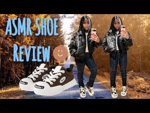 ASMR Ouder Shoe Review , Unboxing With  Me , Chewing Gum Mouth Sounds , Soft Spoken