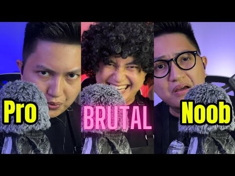 ASMR BARBERSHOP PRO vs NOOB vs BRUTAL