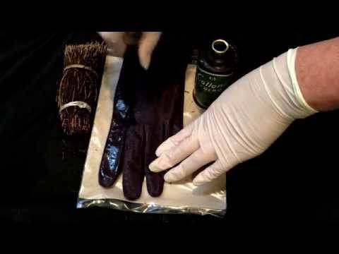 Leather Gloves with Vintage Collonil Oil  [[ASMR]]