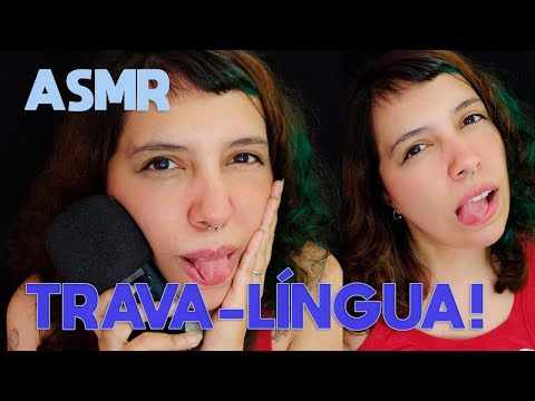 ASMR - TRAVA LÍNGUAS será que eu consegui falar tudo? | ASMR Português