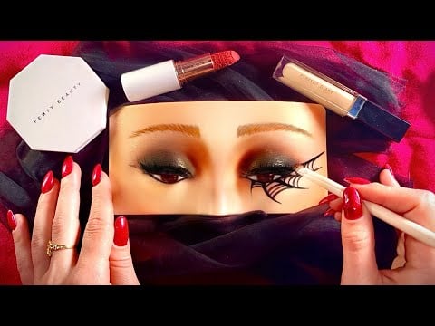 ASMR Makeup on MANNEQUIN  🎃 HALLOWEEN EDITION 🎃 Doing Your Makeup 💄Layered Sounds Makeup Tutorial