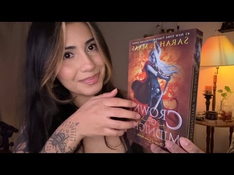 Book ASMR | Fantasy book tap & yap, romanticizing life w books, girly things ✨
