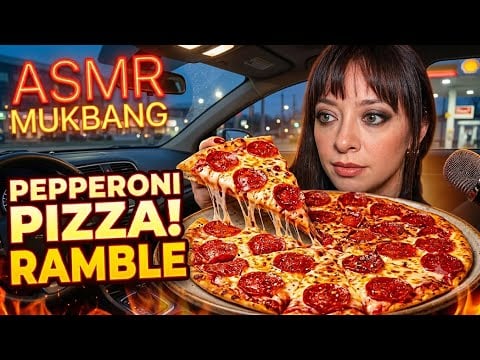Asmr Eating Pepperoni PIZZA 🍕MUKBANG RAMBLR (catching a cheater)
