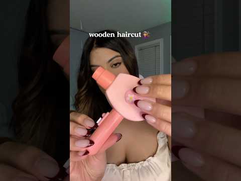 wooden haircut asmr 💇🏽‍♀️✨