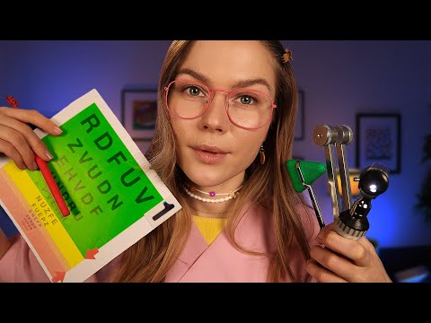 ASMR Cranial Nerve Exam, Hearing Test & Eye Exam RP.  Medical RP Combo Mix.