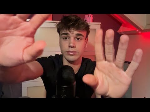 ASMR Hypnotizing Hand Movements & Male Whispers (visual triggers)