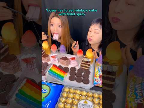 Most expensive desserts in the world race eating challenge #food #eating #mukbang #cake