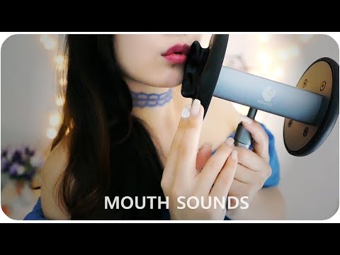 ASMR💋 ear blowing& Mouth Sounds/ binal 2 mic/No Talking