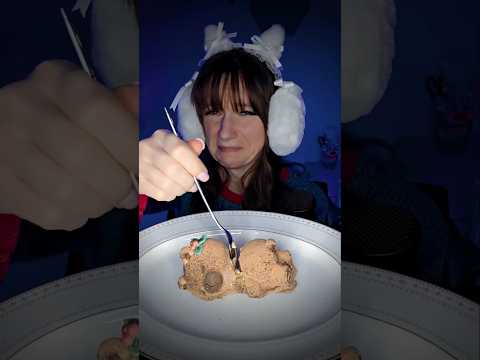 #ASMR I Tried to Eat This Cute Ice Cream Bear… I Felt SO Guilty 😭🍨🐻 #Shorts