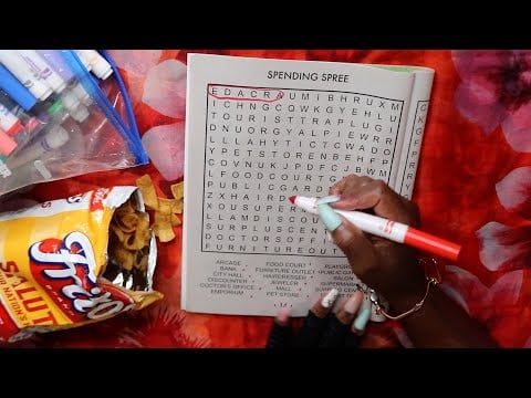 Spending Word Search ASMR Sounds