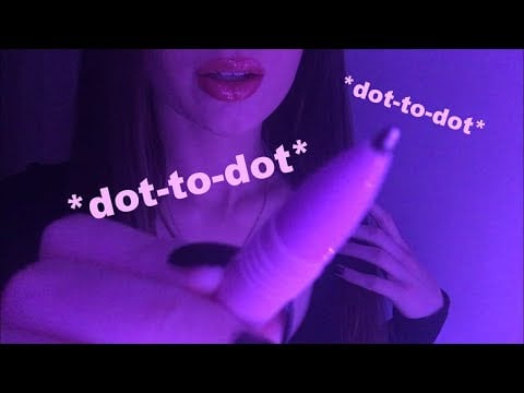 ASMR | Dot to dot on your face | Sleep inducing therapy | Subtle whispers 🌌 🖊