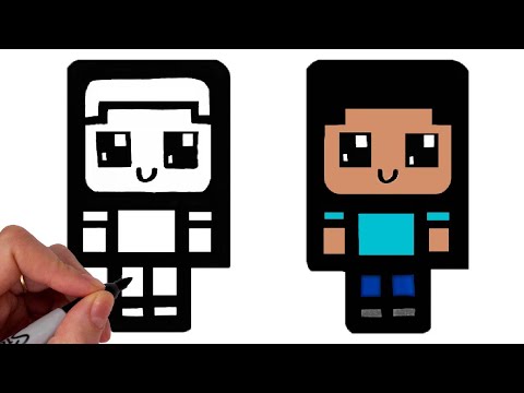 Comment Dessiner STEVE MINECRAFT (Personnage) Mignon Kawaii