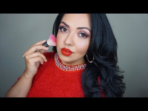 ASMR Relaxing Face Brushing and Positive Talk Whisper - No Tongue clicking