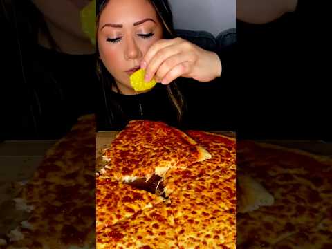 EXTRA LARGE CHEESY PIZZA #asmr #pizza #cheese #food #eat #mukbang
