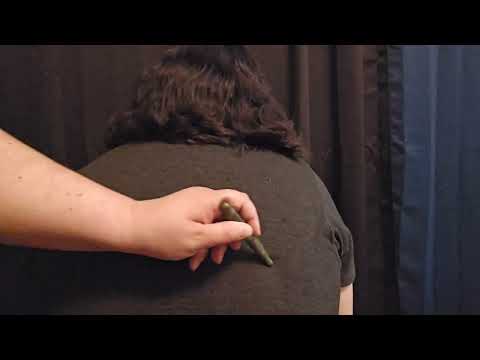 ✏️ ASMR Hair, Back + Neck Attention w/ Chopsticks, Jade Stick & Comb and Back Drawing + Tracing ✏️