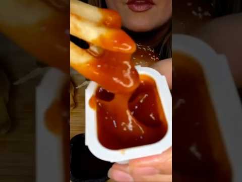 Eating McDonald’s crispy “product” 🫣#asmr #mcdonalds #burger #food #eat