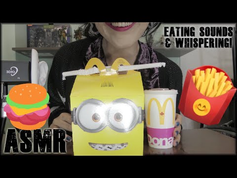 #Asmr  Eating Kids Meal Eating Sounds  Whispering ♡ 3DIO BINAURAL ♡