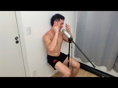 fazendo asmr até eu não aguentar mais no agachamento isométrico