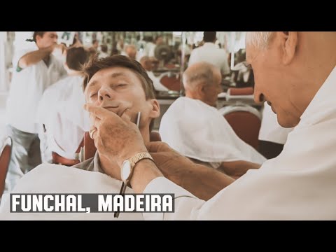 💈 Wet Shave In Madeira's Oldest Original Barber Shop From 1940 | Barbearia Do Mercado