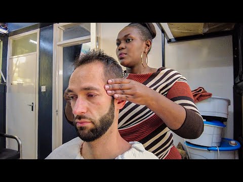 Going to this Barber Makes You SLEEPY - Nairobi [ASMR] 🇰🇪