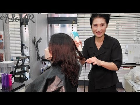 미용실 ASMR  흰머리커버 어두운 갈색   gray hair cover dark brown/Korean hair salon