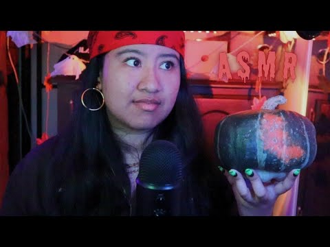 ASMR | ✨ Tapping & Scratching fall decorations ✨ 🎃🍁👻🕯️