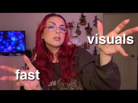 Hypnotizing ASMR ☆ chaotic fast & aggressive visual triggers + MOUTH SOUNDS