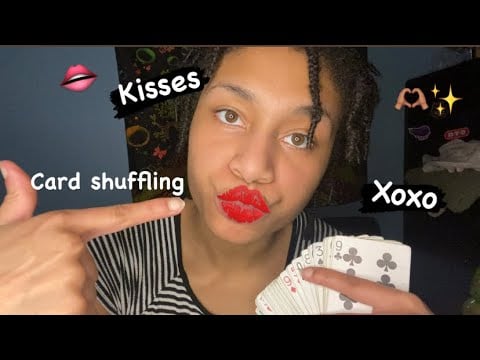 ASMR - Kiss, Mouth Sounds, Card Shuffling (Nicholas)