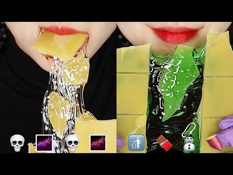ASMR WAX CANDY HONEY JELLY ASMR MERINGUE ASMR SWEDISH CANDY EATING SOUND ASMR 🍫