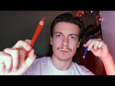 [ASMR] Tracing Your Facial Features with Colored Pencils | Visual ASMR