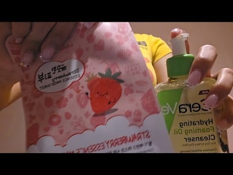 asmr doing your skincare before bed
