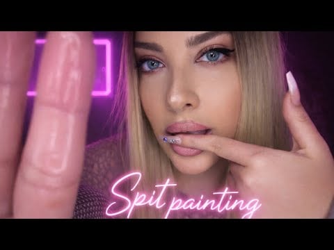 💦YÜZÜNÜ BOYUYORUM 💦, spit painting on you 🎨 TÜRKÇE ASMR