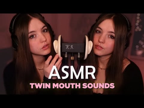 ASMR 💕 Twin Mouth sounds 💕 1 Hour of gentle ear noms, breathing and tongue clicks 💕