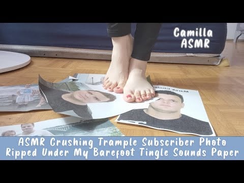 ASMR Crushing Trample Subscriber Photo Ripped Under My Barefoot Tingle Sounds Paper