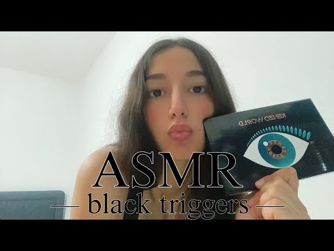Asmr Black triggers 🖤💌 — ASMR for sleep & relaxing / tapping & scratching &  no talking  💤😴