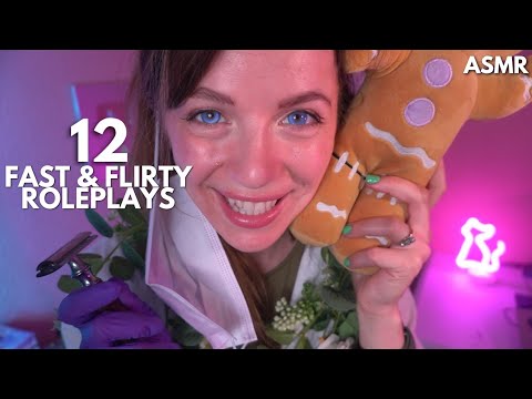 12 Fast & Flirty ASMR Roleplay 💘 Doctor, Dentist, Therapist... | Carol ASMR