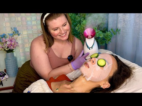 ASMR Facial Cleanse, Skincare Routine, Face Steamer, Cold Mask, Real Person @ilovekatieasmr