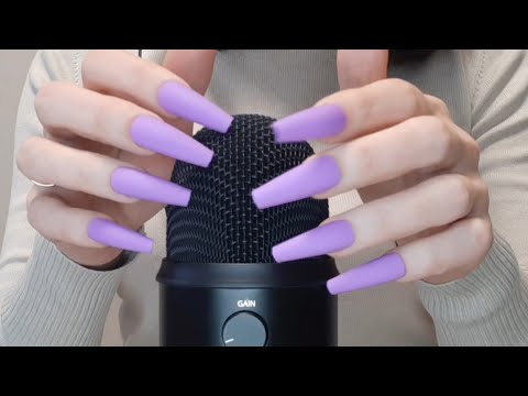 ASMR Mic Scratching Long Nails 1 Hour