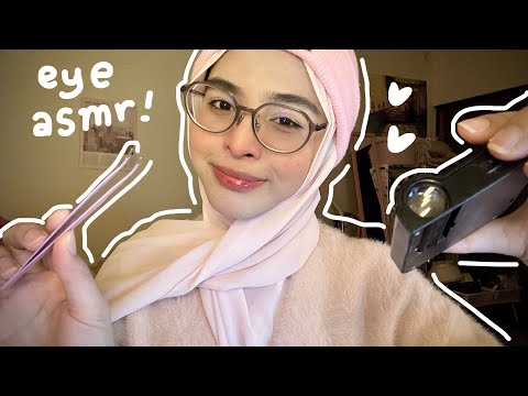 ASMR 👁️👁️ THERE'S SOMETHING IN YOUR EYES! (eye exam RP) in malay/english ⭐️