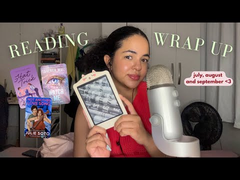 ASMR reading wrap up (july, august and september )📚 💕 | book whisper ramble