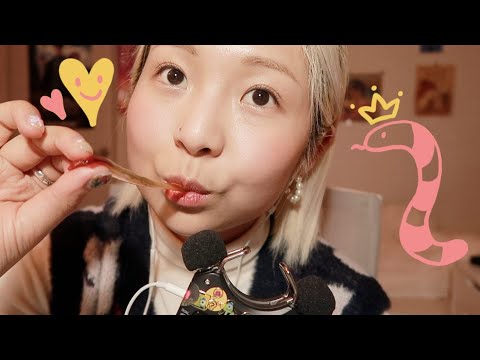 [한국어 Korean ASMR] 젤리먹으면서 수다떨기 (바람소리주의)🐶  whispering ramble & eating jelly