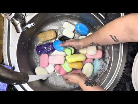 🌈 Washing SO MANY Colorful Soaps in the Sink 🧼✨ | Extremely Satisfying ASMR
