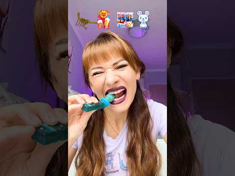 ASMR Emoji Gummy Candy, Lollipop Mukbang #shorts