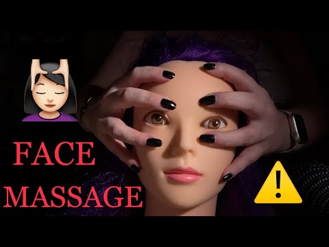 ASMR | ⚠️ FAST AGGRESSIVE Face Massage and head scratching, rubbing, tapping. Loud, no talking