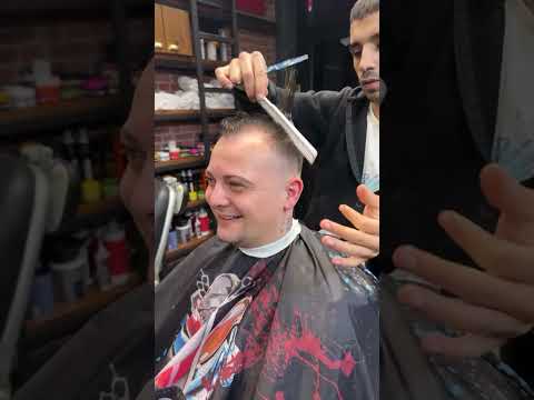 Asmr Hair Cut in Real Barber Shop on Live | Asmr Head Massage by Youmg Barber Veysel