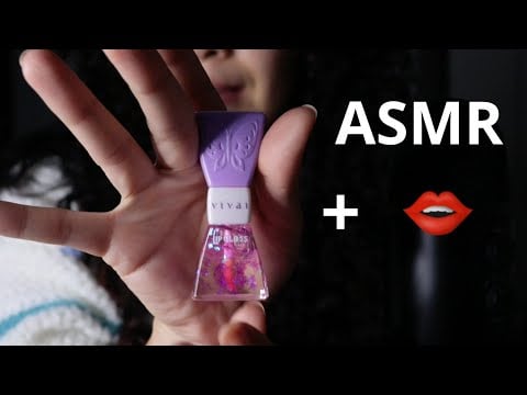 ASMR Testando Gloss Fofinhos + Som de boca