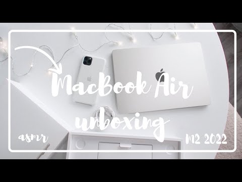ASMR SUOMI uusi läppäri unboxing & esittely - MacBook air M2 2022 asmr unboxing & review